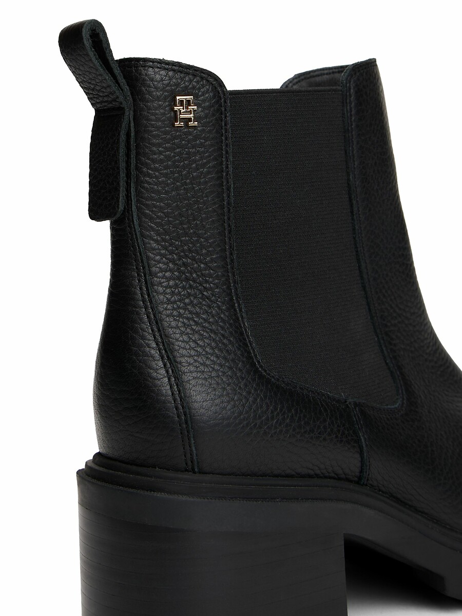 Tommy Hilfiger Botas Chelsea con tacón, de piel — foto 7