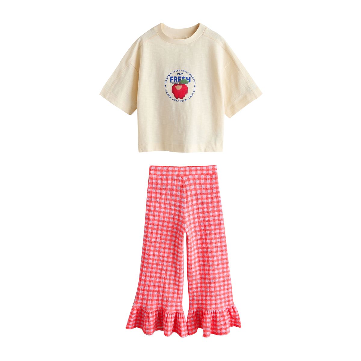 T-shirt et pantalon avec ourlet à volants, NEXT