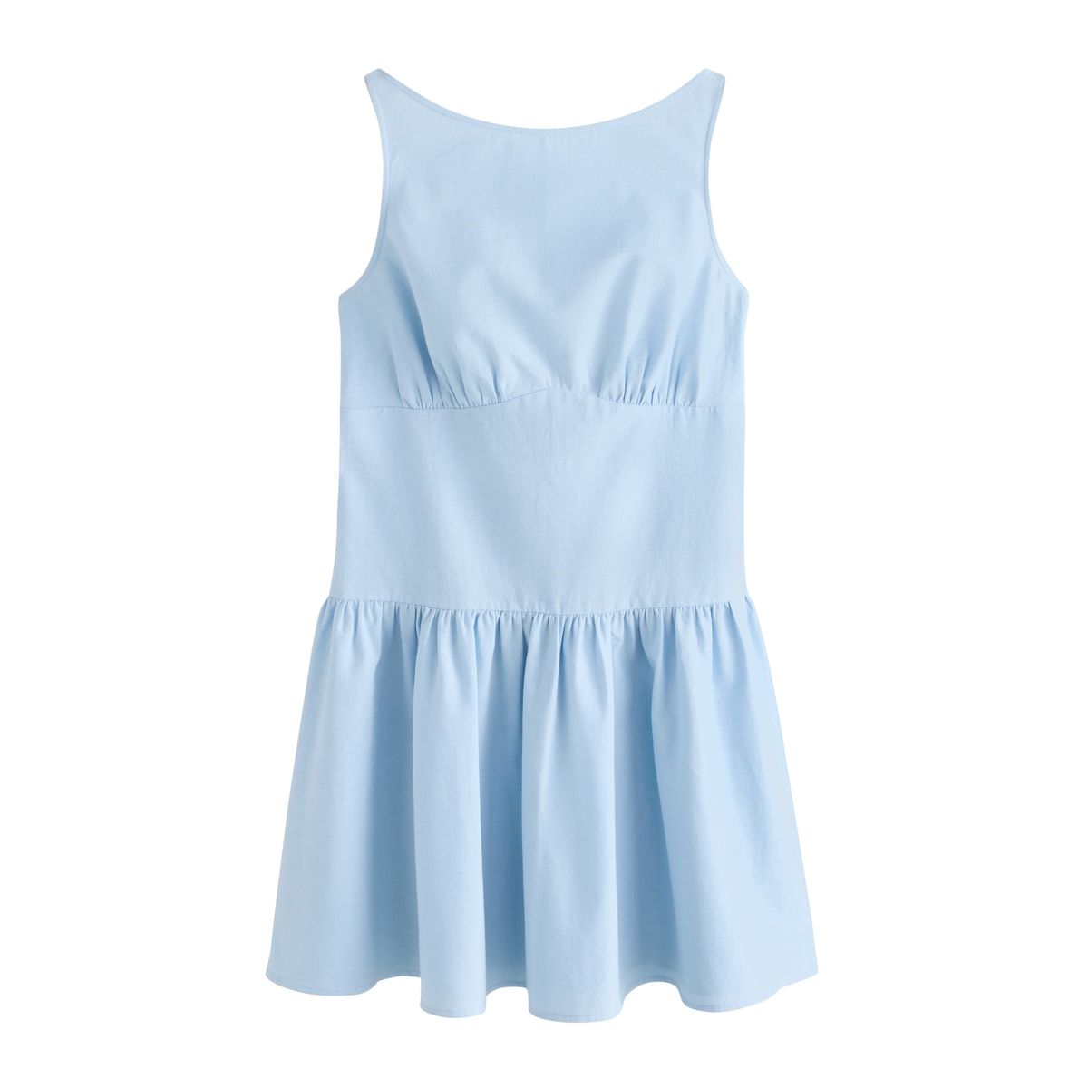 Robe courte cintrée en lin mélangé, NEXT