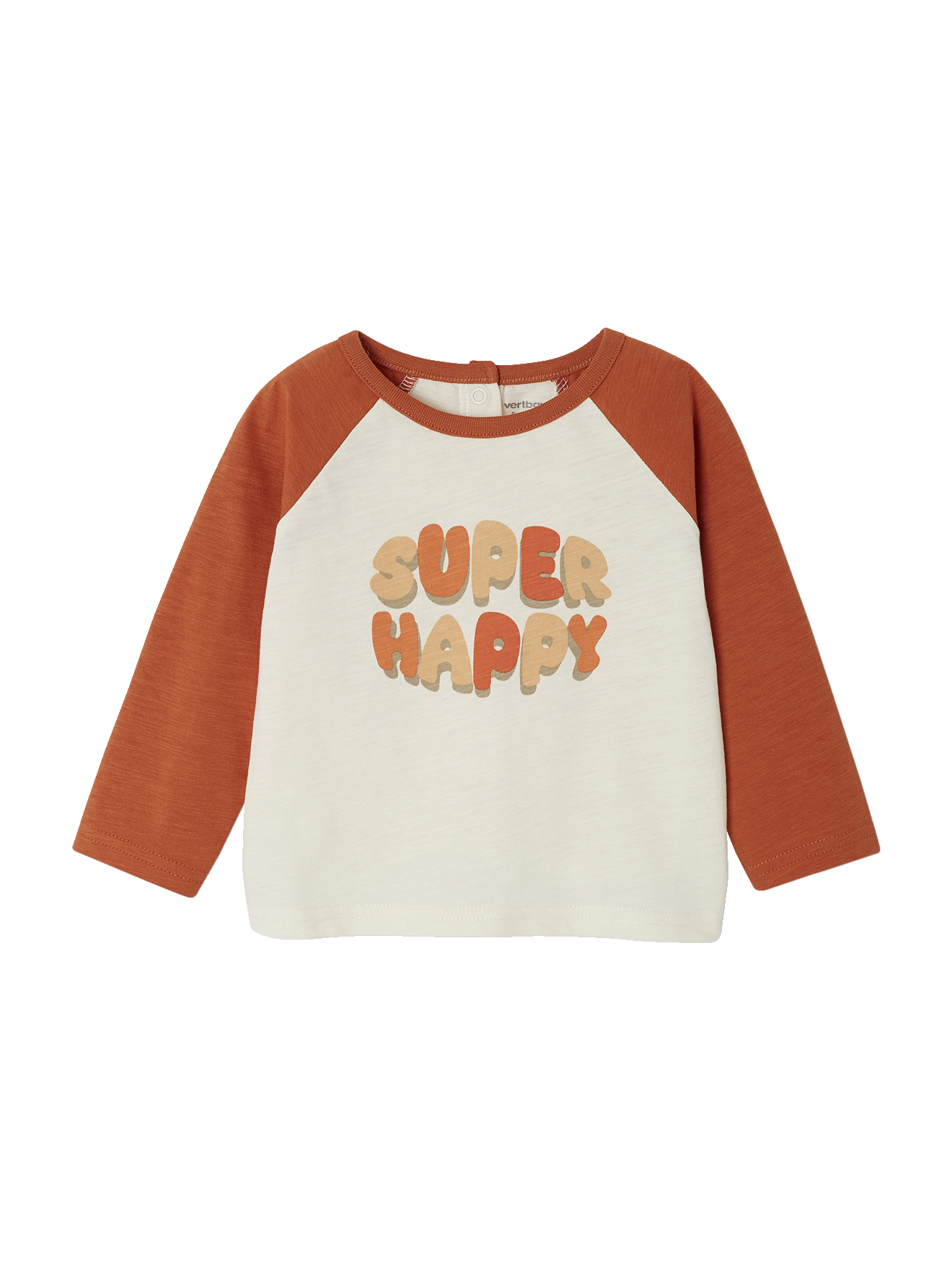 T-shirt colorblock bébé manches longues, VERTBAUDET
