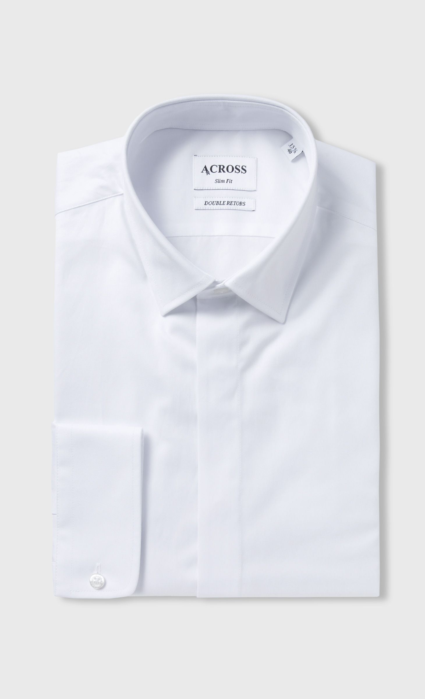 Chemise Slim fit Cérémonie double retors gorge cachée, ACROSS