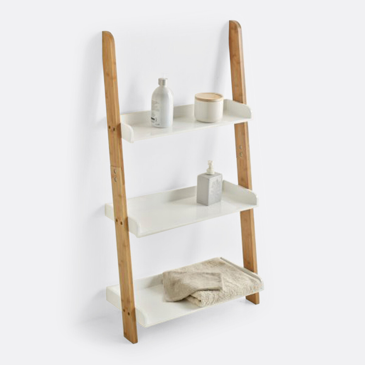 Echelle salle de bain, 3 étagères, LINDUS, SO'HOME