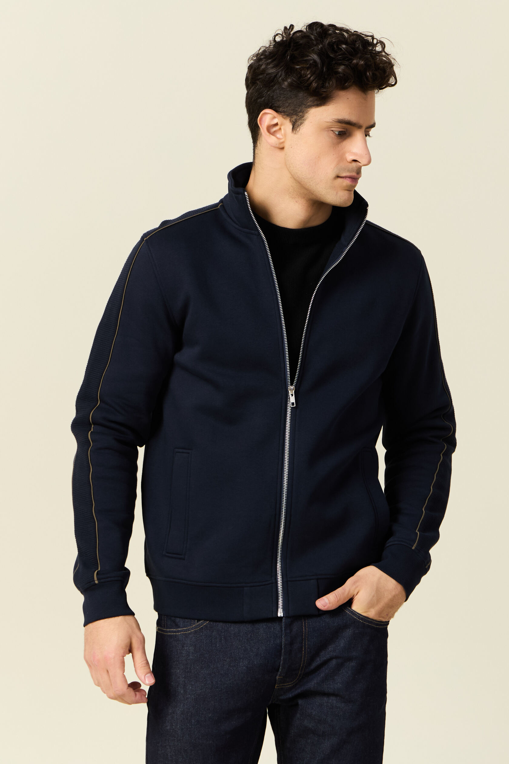Gilet manches longues zippé, BONOBO