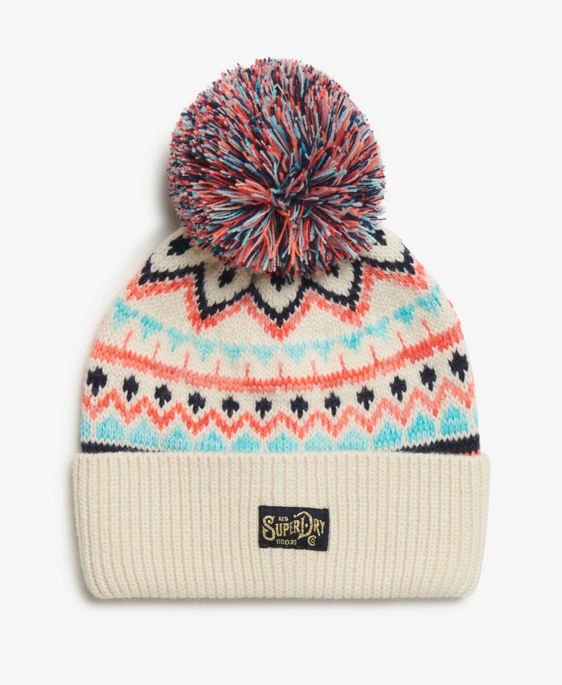 Bonnet en maille à motifs, SUPERDRY
