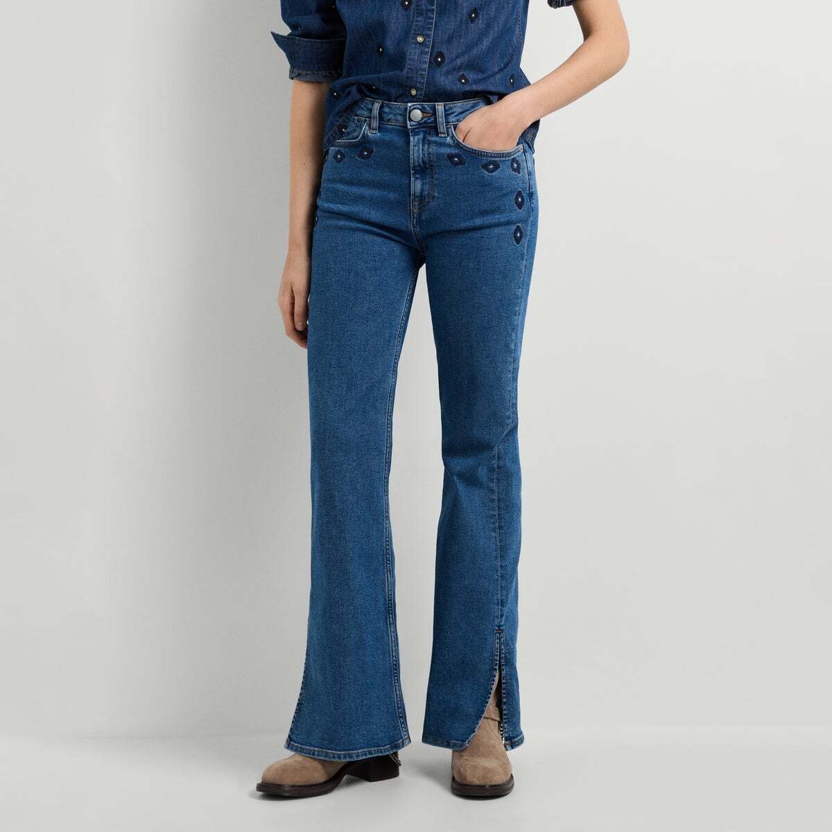 Willa - Jean Coupe Évasée, Taille Haute, PEPE JEANS
