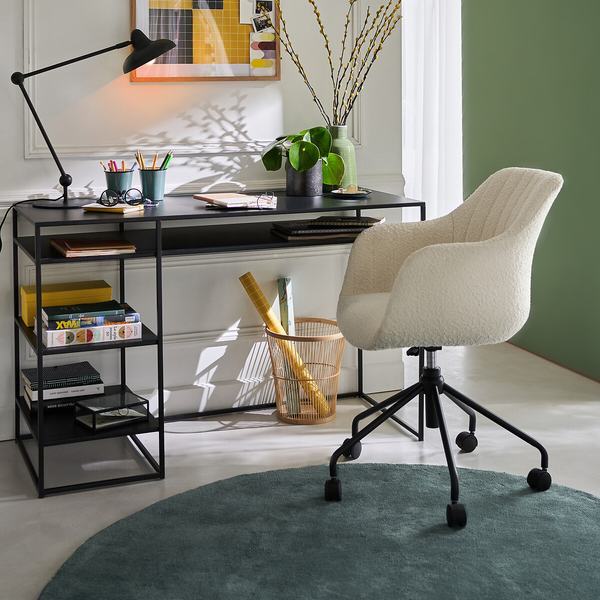 LA REDOUTE INTERIEURS Rond vloerkleed in getuft kant Renzo, groot model
