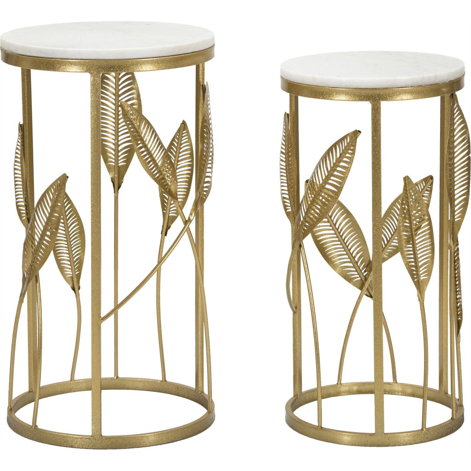 Set de tables gigognes fer plateau effet marbre, RECOLLECTION