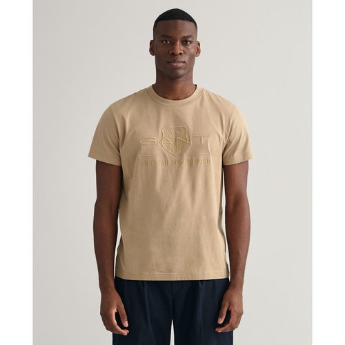 Embroidered logo cotton t-shirt in regular fit with short sleeves Gant | La  Redoute