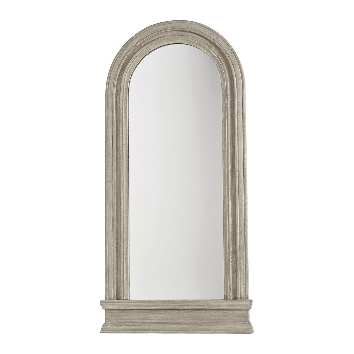 Miroir arche en bois patiné - H. 137 cm, BLANC D’IVOIRE