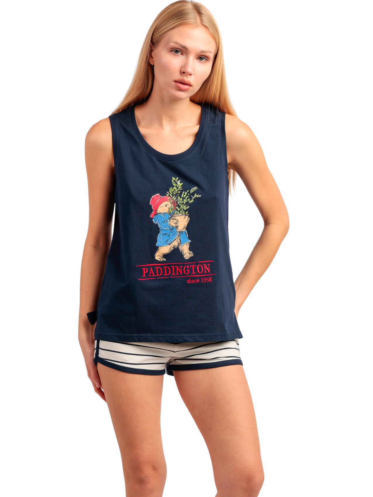 Pyjama short débardeur Navy Rayas Paddington Disney, ADMAS