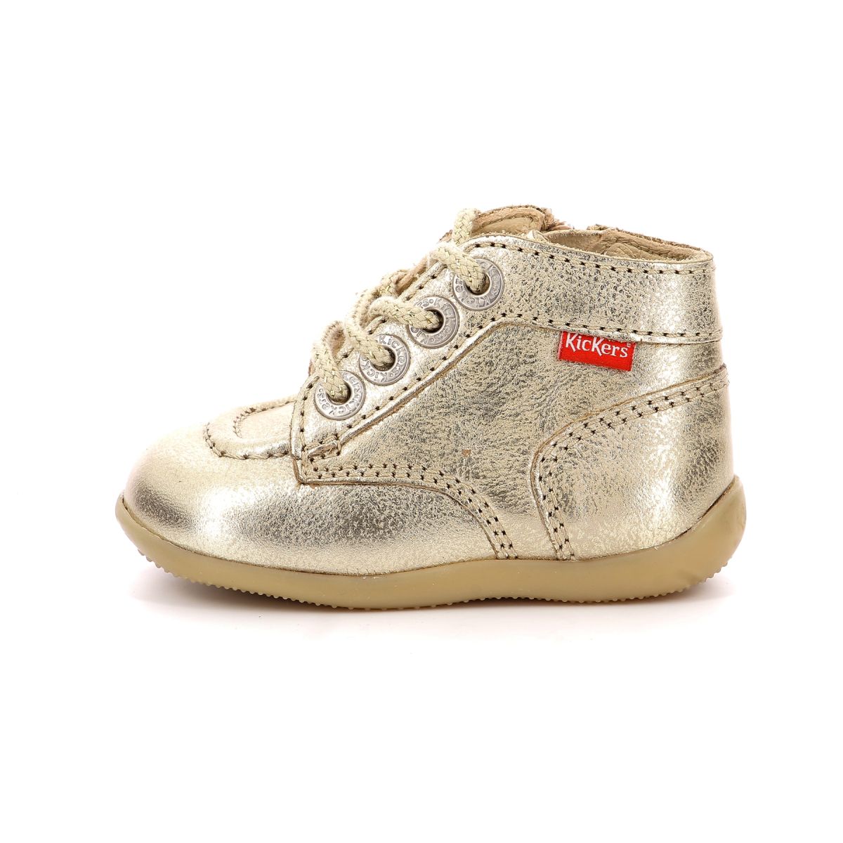 Bottillons cuir bonzip 2 beige champagne Kickers La Redoute