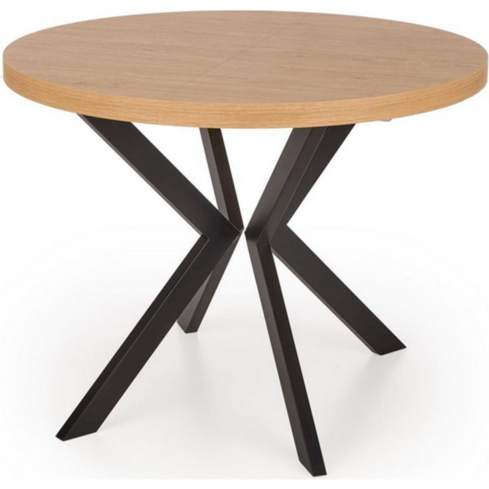 Table extensible ronde effet chêne OBERELER, RECOLLECTION