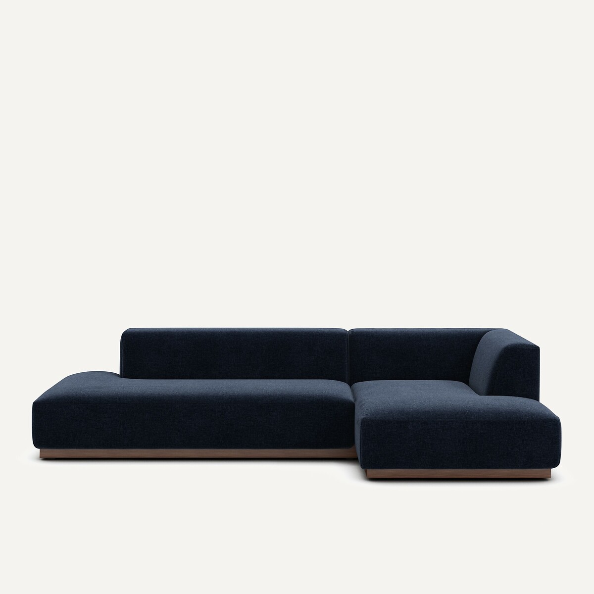 AM.PM Rechter hoekbank XL in chenille fluweel, Jacopo
