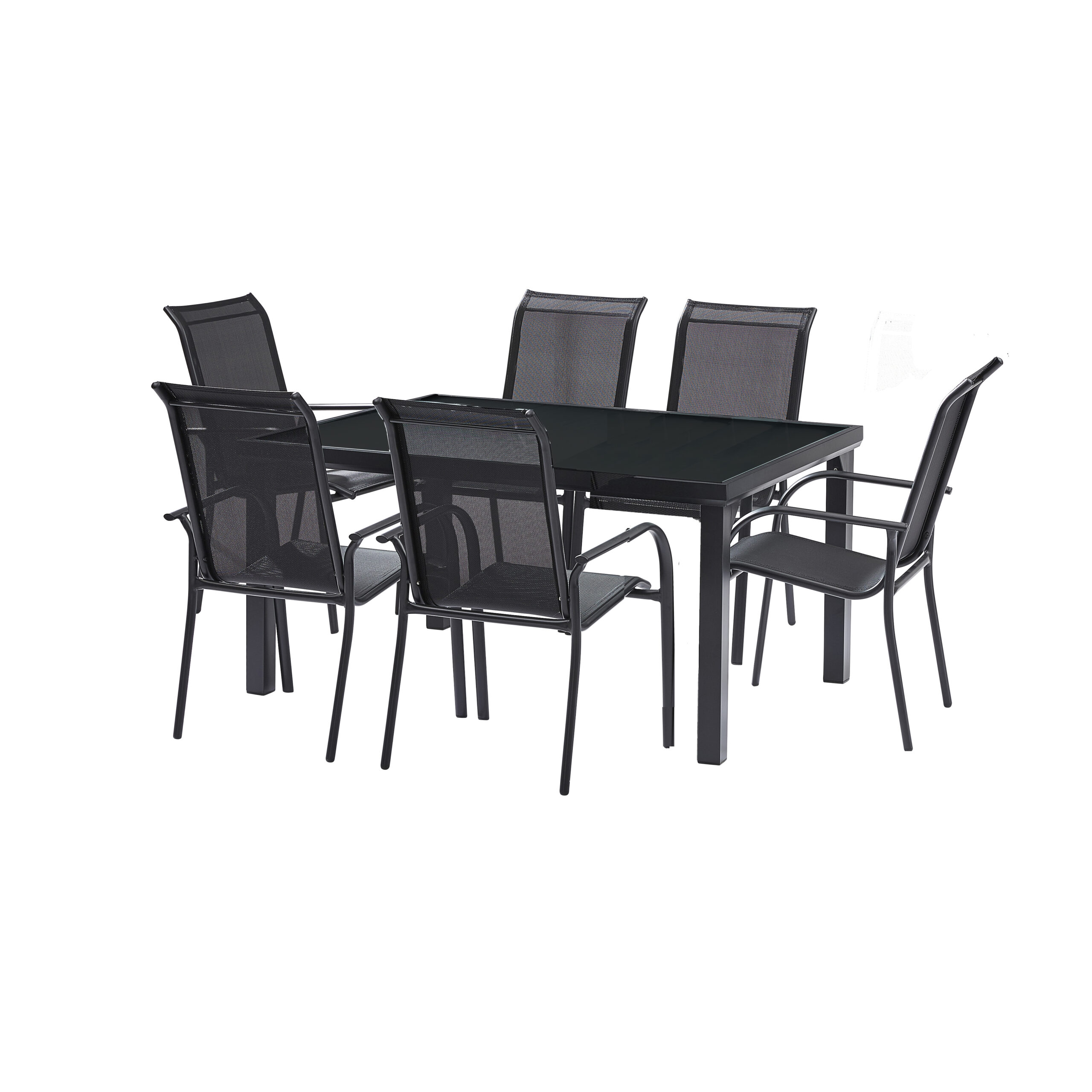 Ensemble en aluminium, verre, 6 fauteuils EDITION, WILSA GARDEN