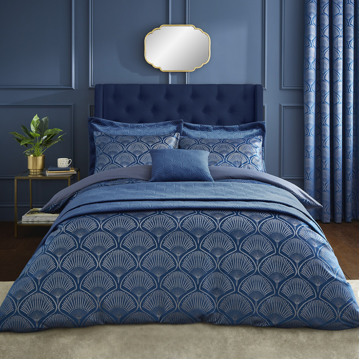 Art Deco Pearl Duvet Cover and Pillowcase Set, CATHERINE LANSFIELD