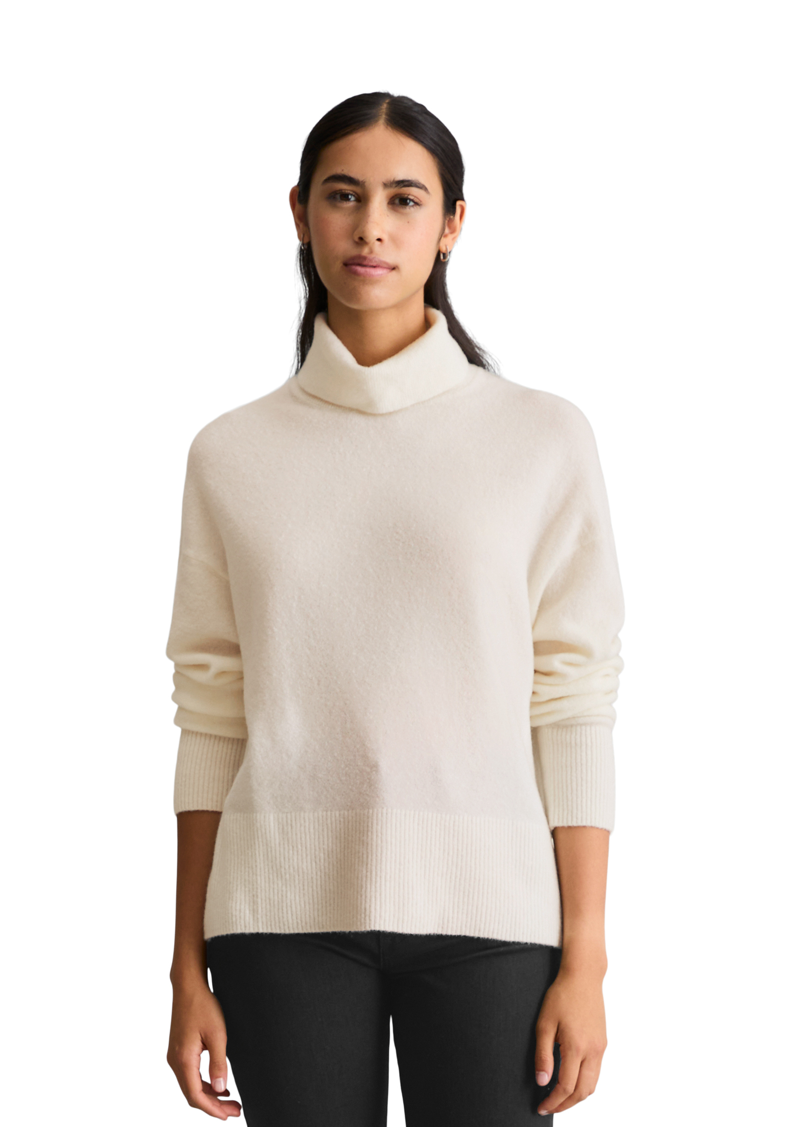 Pull à col roulé ample en mélange de laine vierge douce, MARC O’POLO DENIM