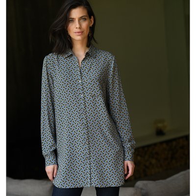 Graphic Print Tunic with Long Sleeves ANNE WEYBURN