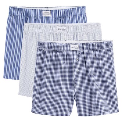 Pack of 3 Boxers in Cotton LA REDOUTE COLLECTIONS