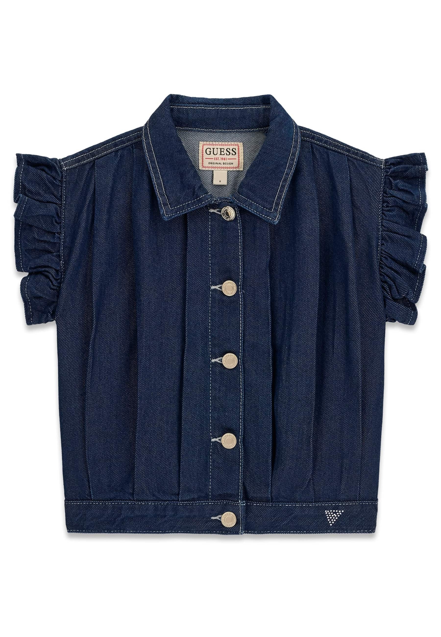 Gilet En Denim Plissé, GUESS KIDS