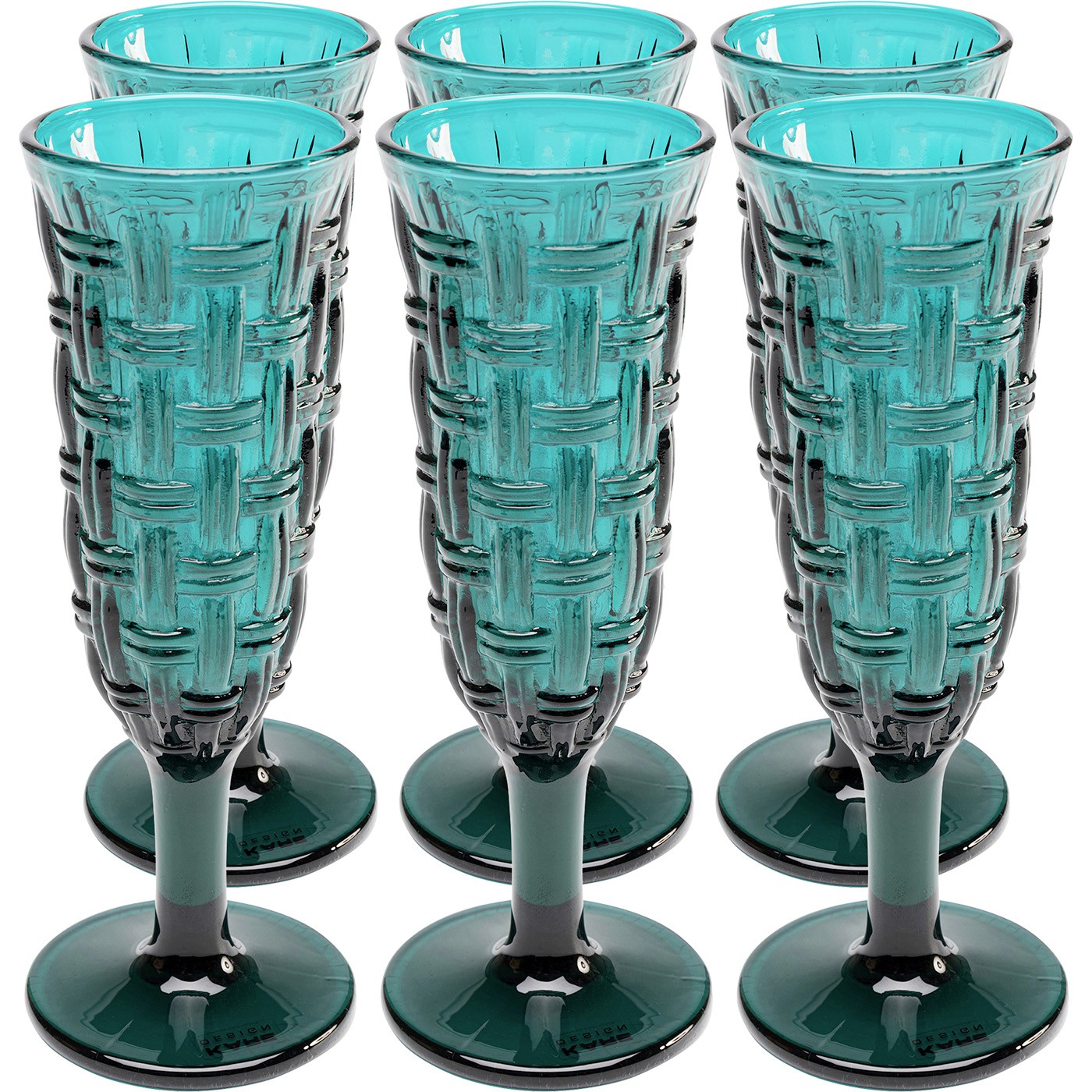 Lot de 6 flûtes à champagne, TISSUE, KARE DESIGN