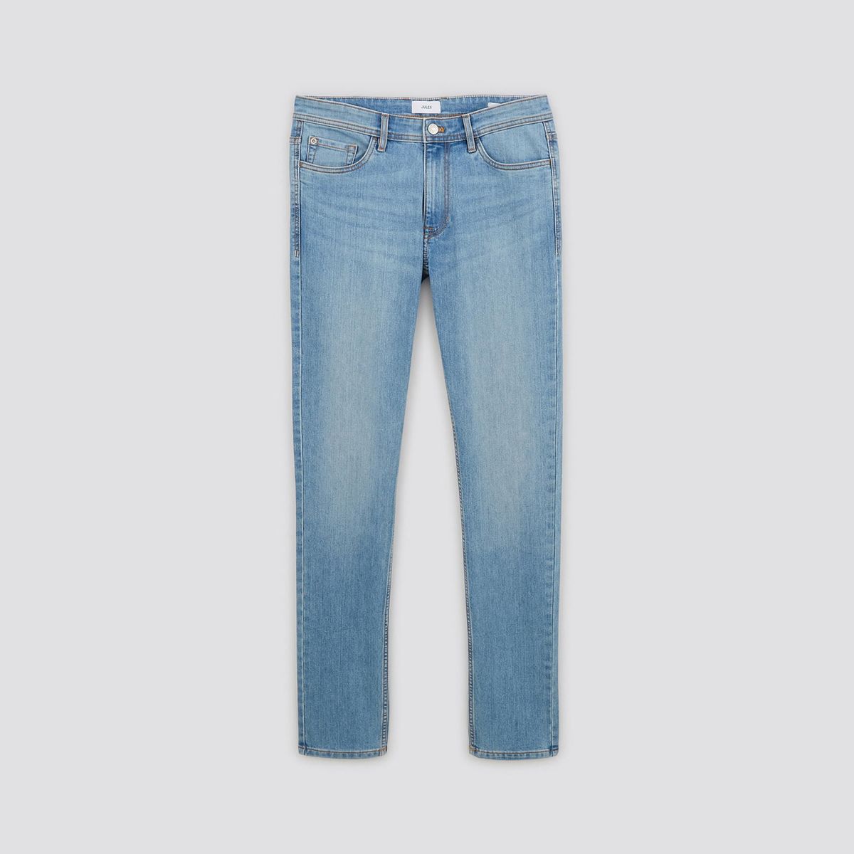 Jean slim en coton et polyester recycl s bleu Jules La Redoute