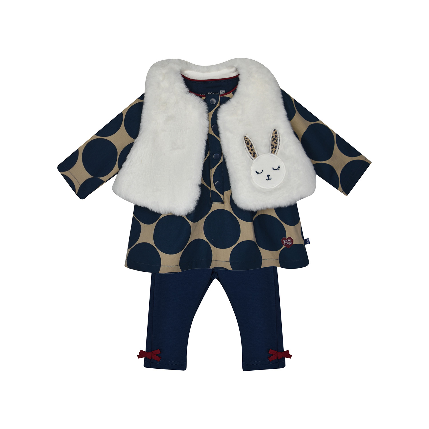 Tunique + pantalon + petit gilet florence, SUCRE D'ORGE