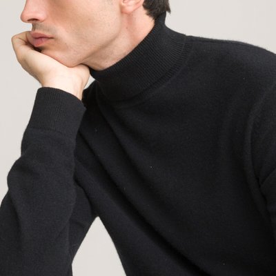 Пуловер с отворачивающимся воротником из кашемира LA REDOUTE COLLECTIONS