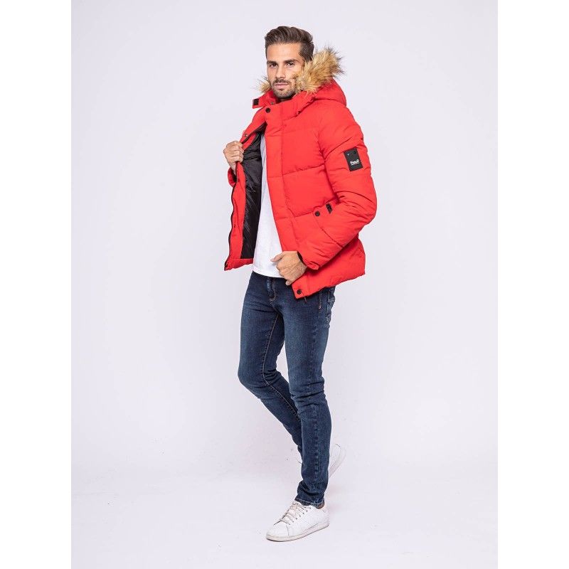 Doudoune discount rouge homme