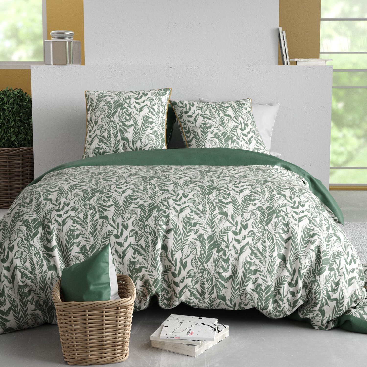 Parure housse de couette en coton, Mangrove, C DESIGN HOME TEXTILE