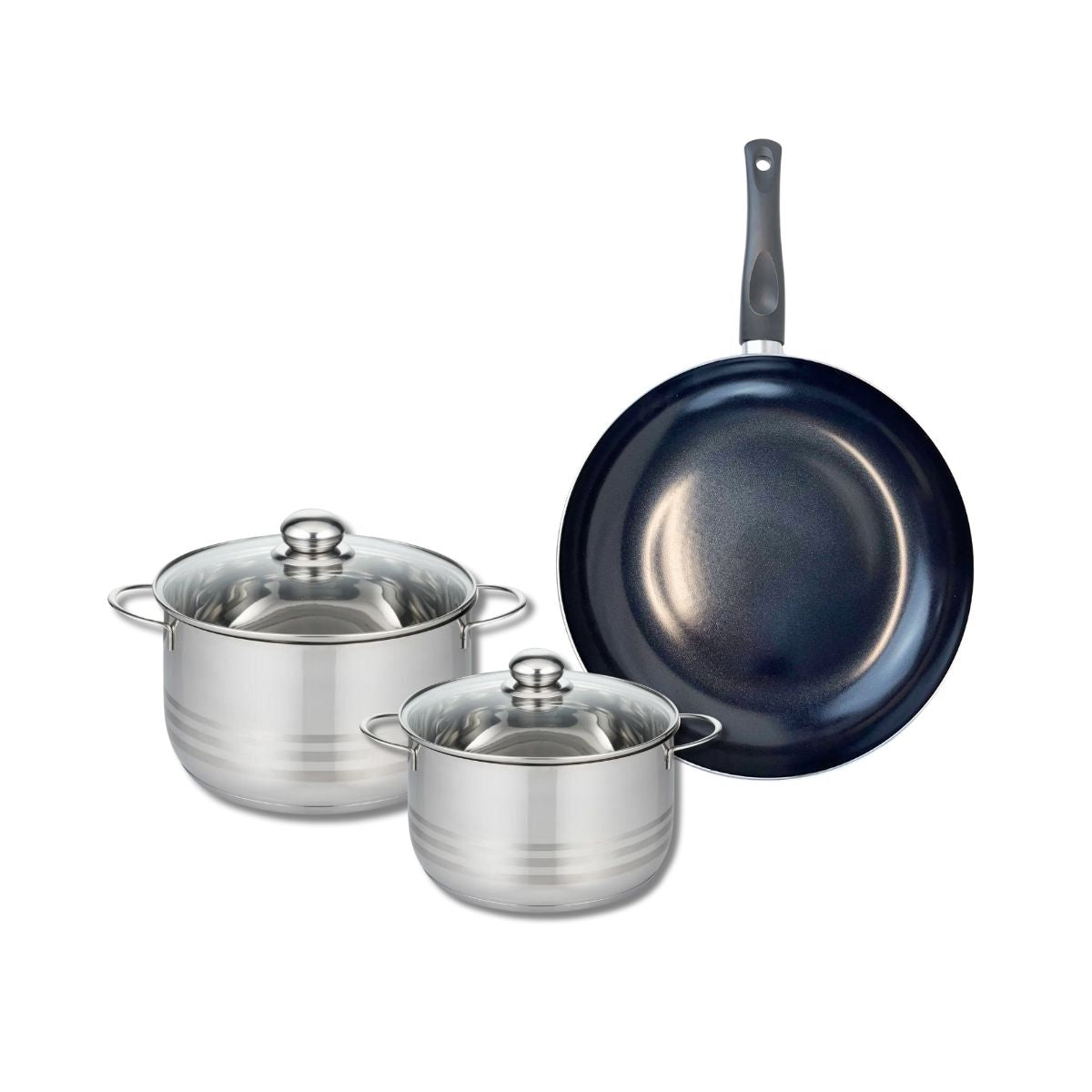 Batterie 1 poêle 32cm + 2 faitouts 20/24cm PRIMA BRILLANT, ELO