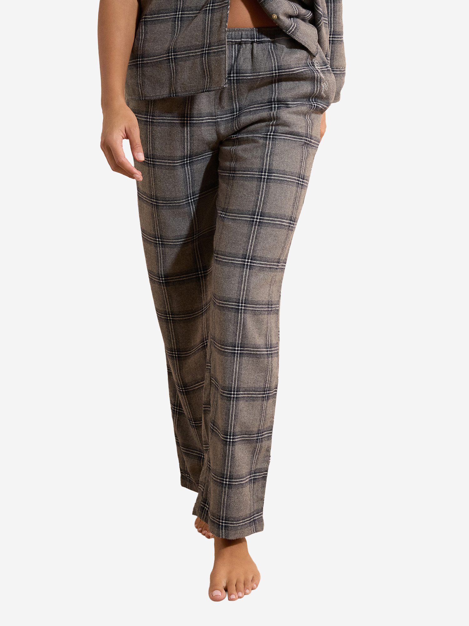 Pantalon de pyjama à carreaux en coton BRUNI, ETAM