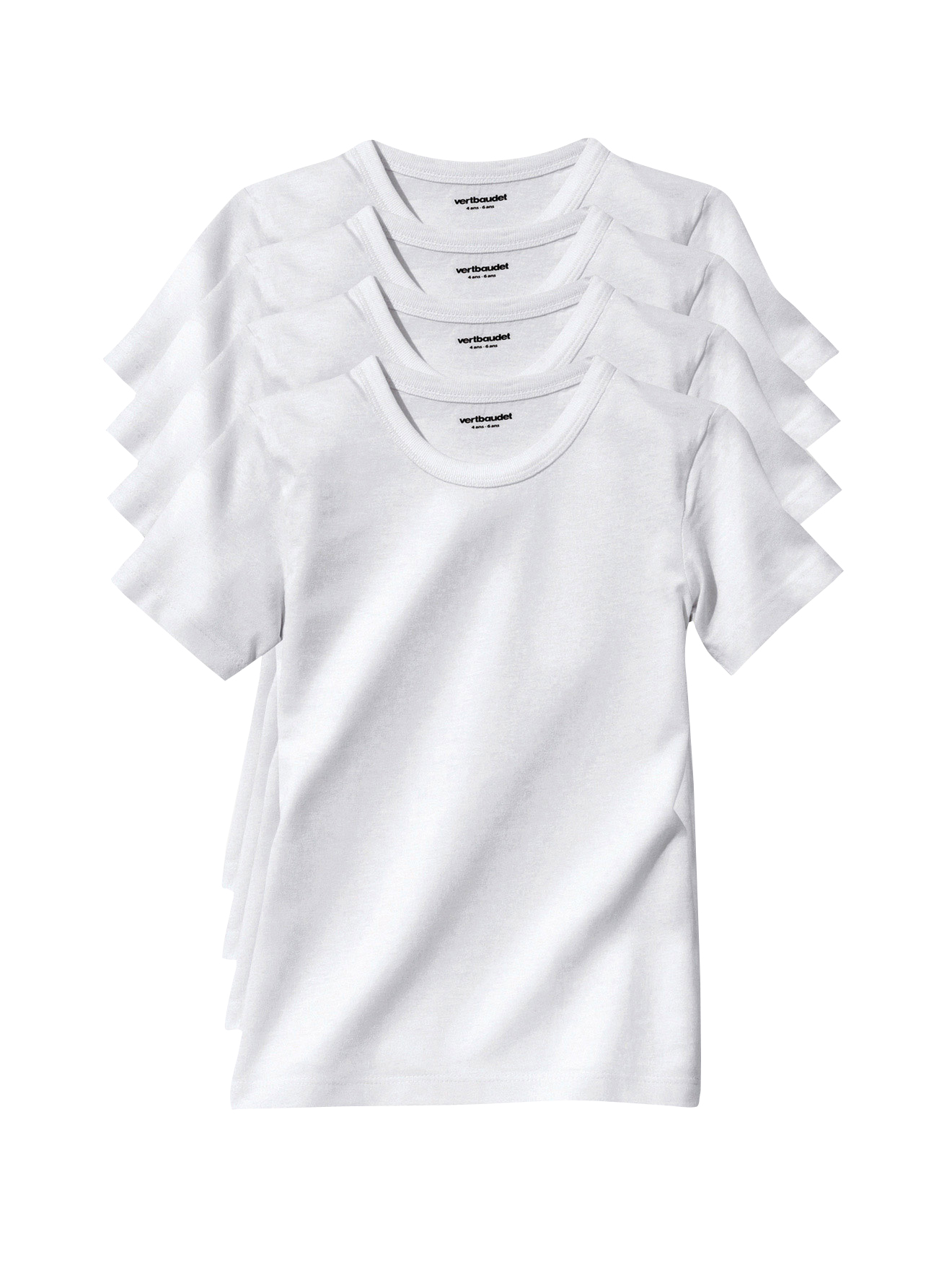 Lot de 4 T-shirts, VERTBAUDET