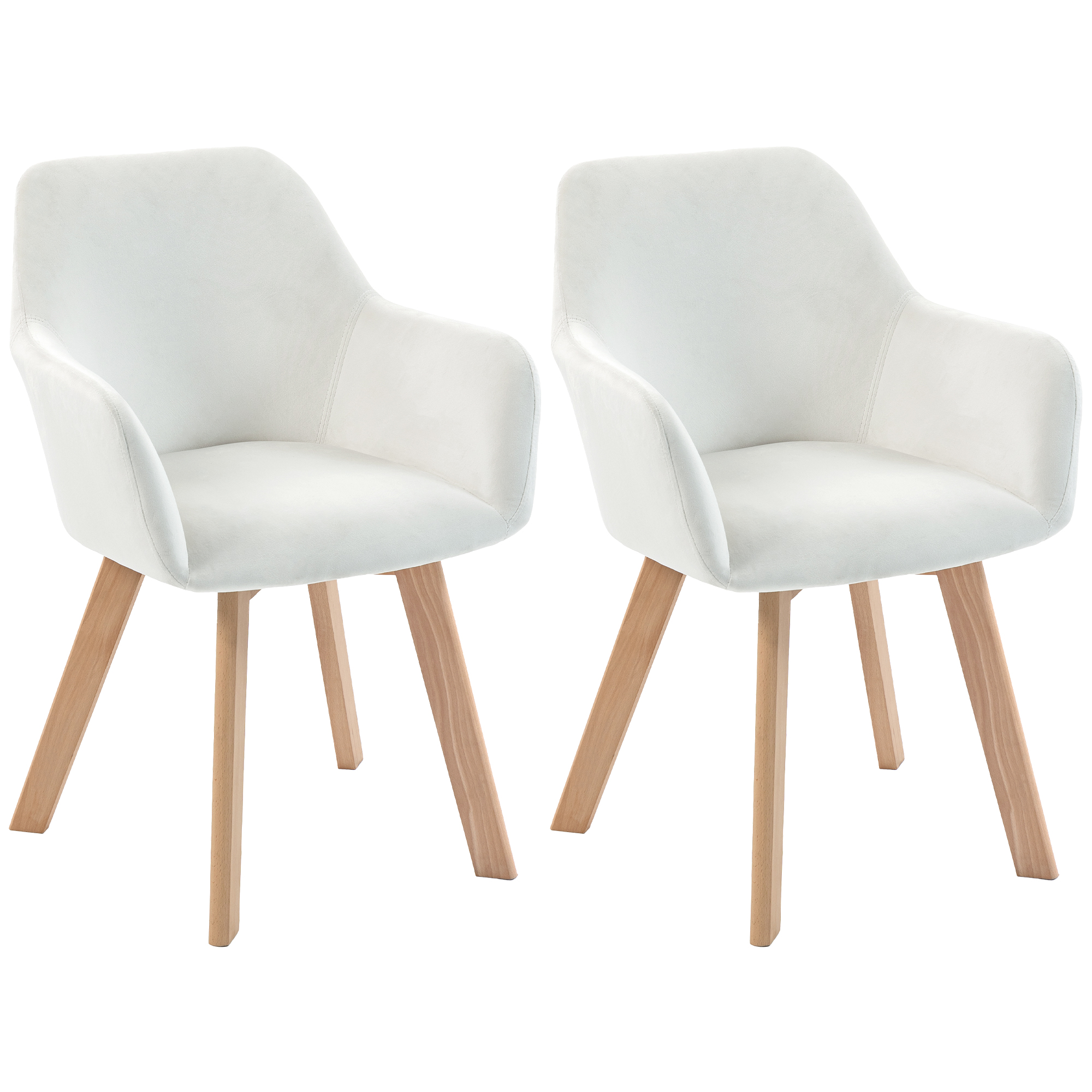 Chaise de salle à manger Tissu polyester, HOMCOM