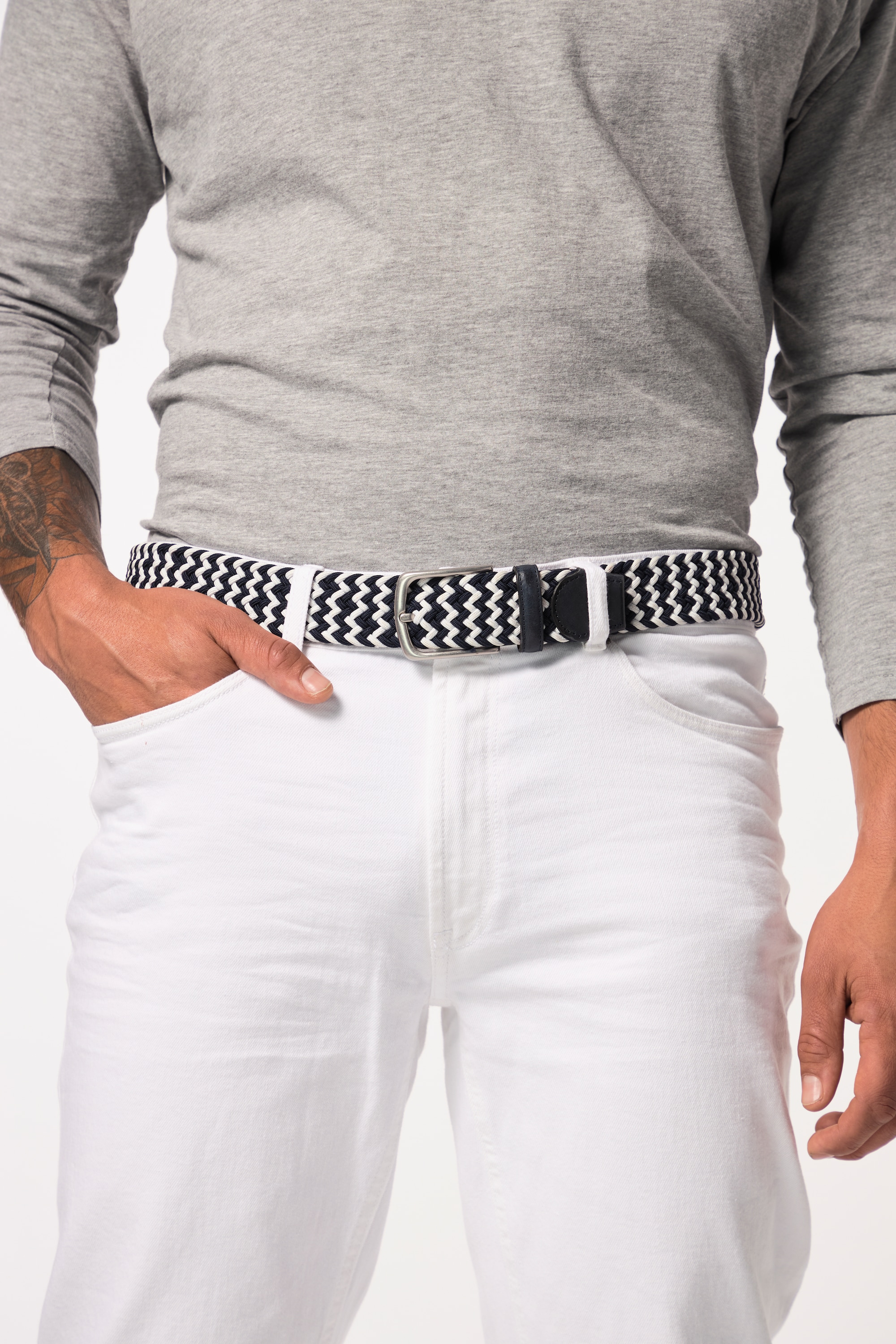 Ceinture extensible tressée avec boucle en, JP1880