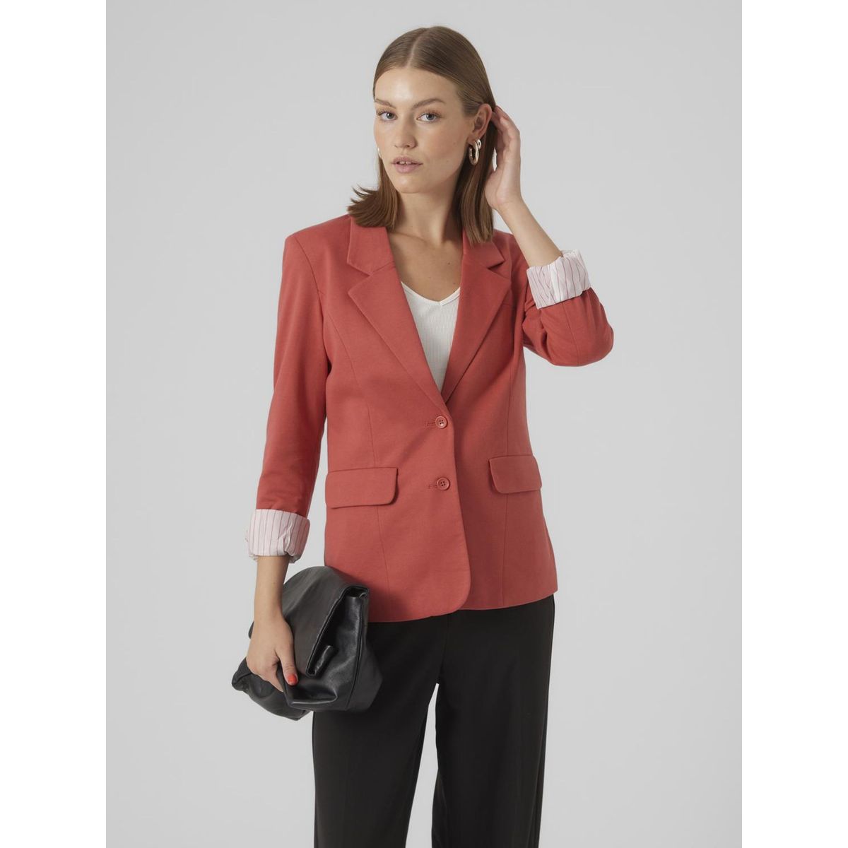 Blazer rouge bordeaux femme La Redoute