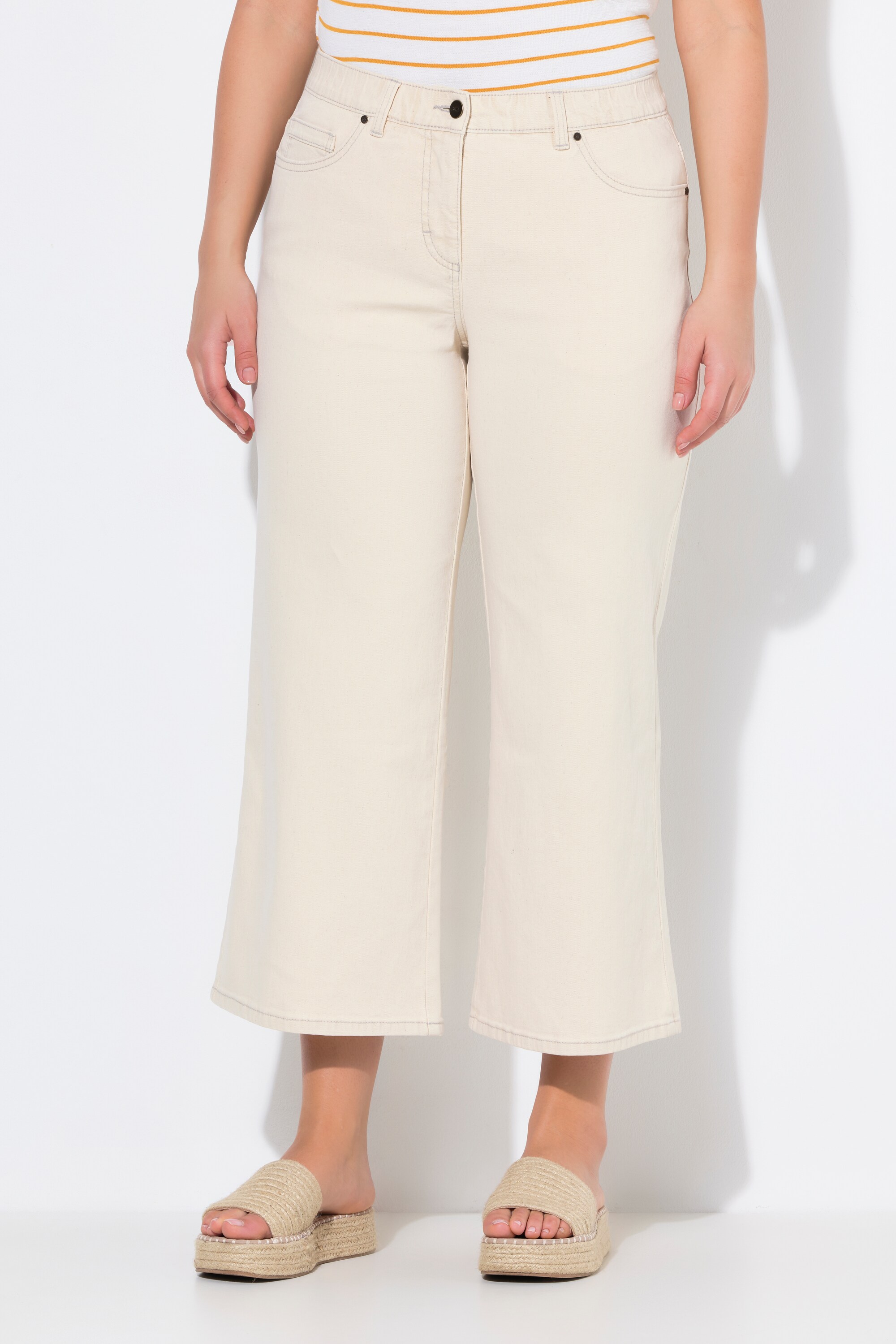 Jupe-culotte en jean. Coton bio non teinté., ULLA POPKEN