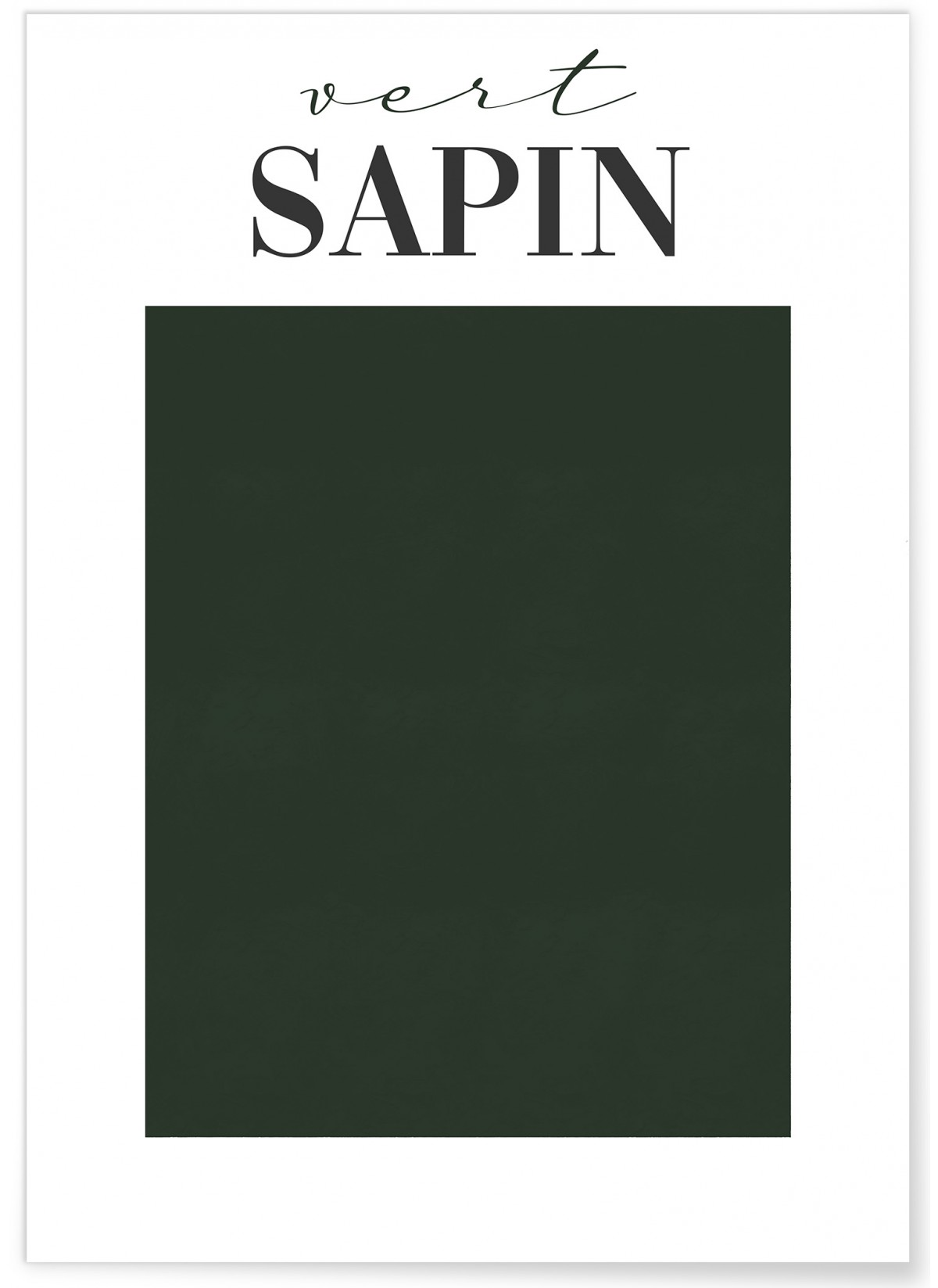 Affiche Vert Sapin, L'AFFICHERIE