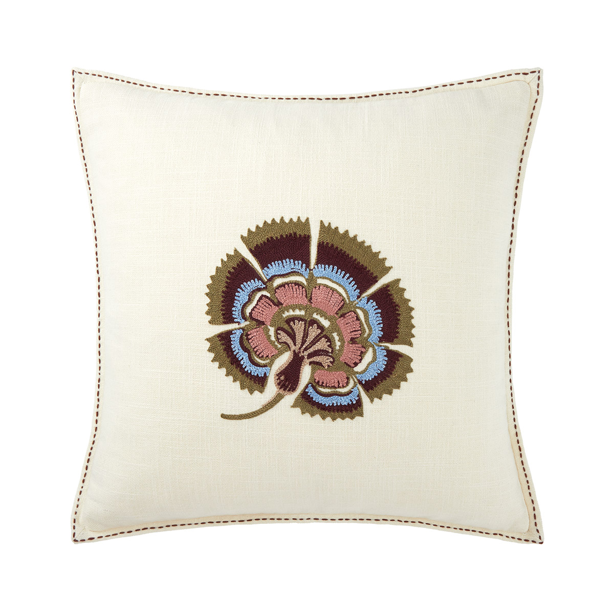 Housse de coussin en coton ecru, TALMA, DESFORGES