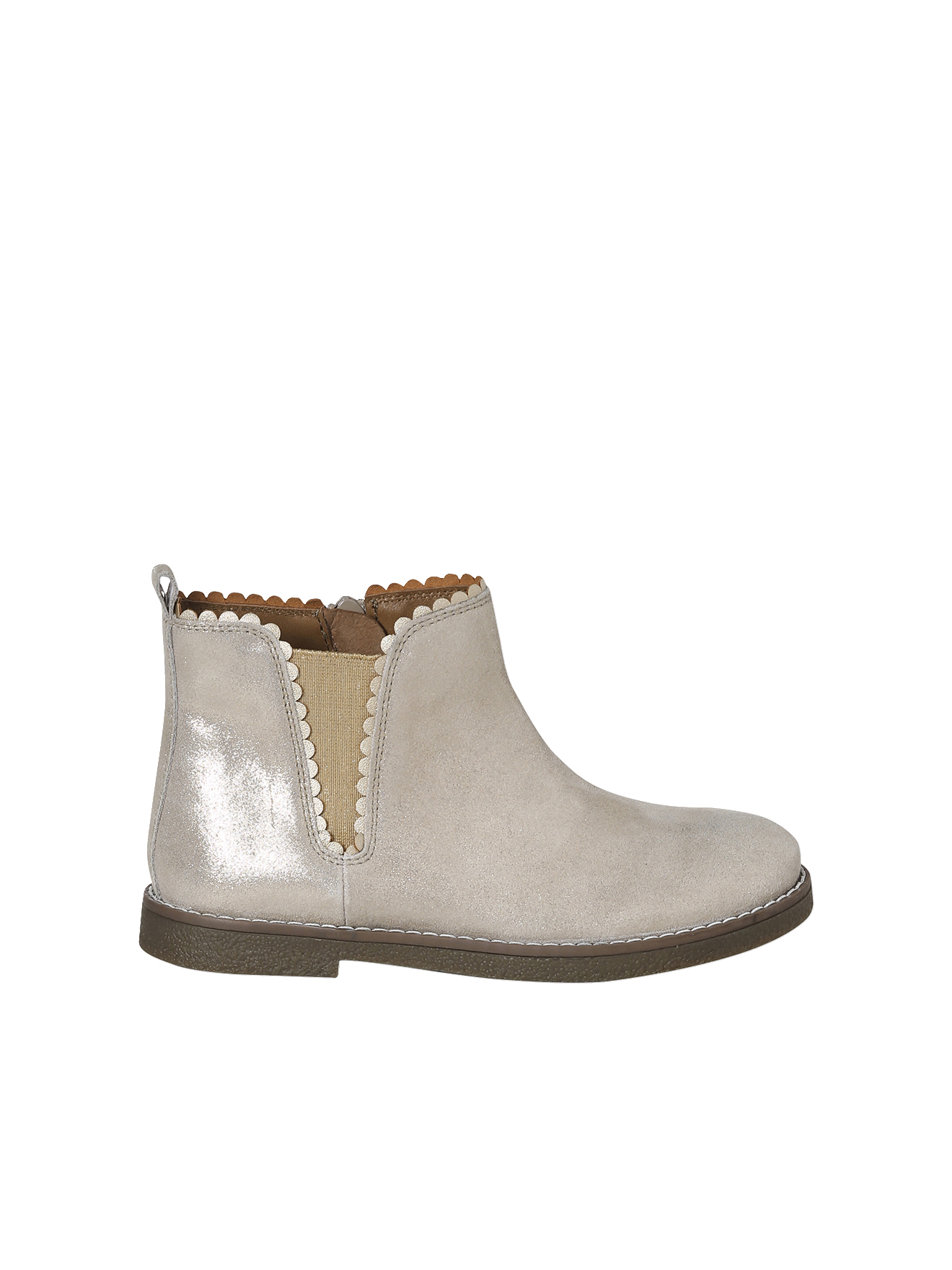 Boots cuir élastiquées et zippées, VERTBAUDET