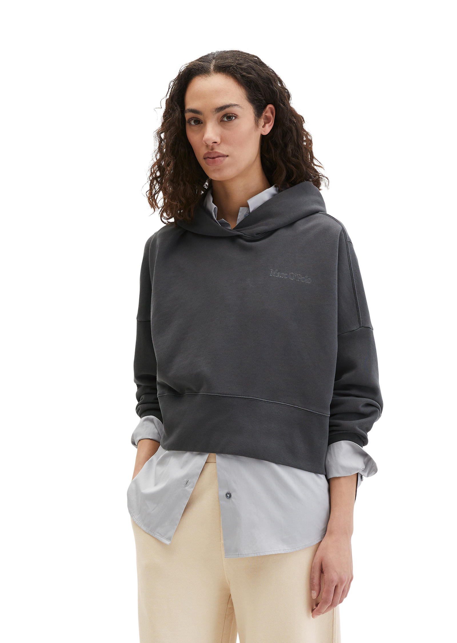 Hoodie relaxed avec du coton recyclé, MARC O'POLO