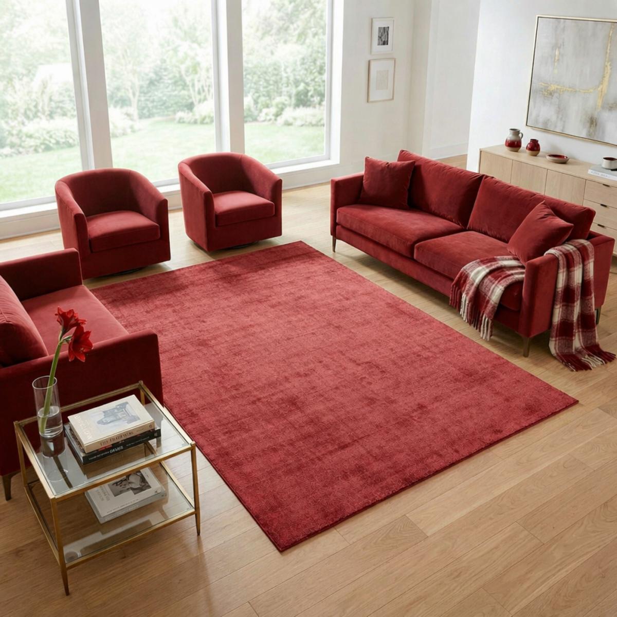 Tapis chambre fait main motif uni NEO UNI, UN AMOUR DE TAPIS
