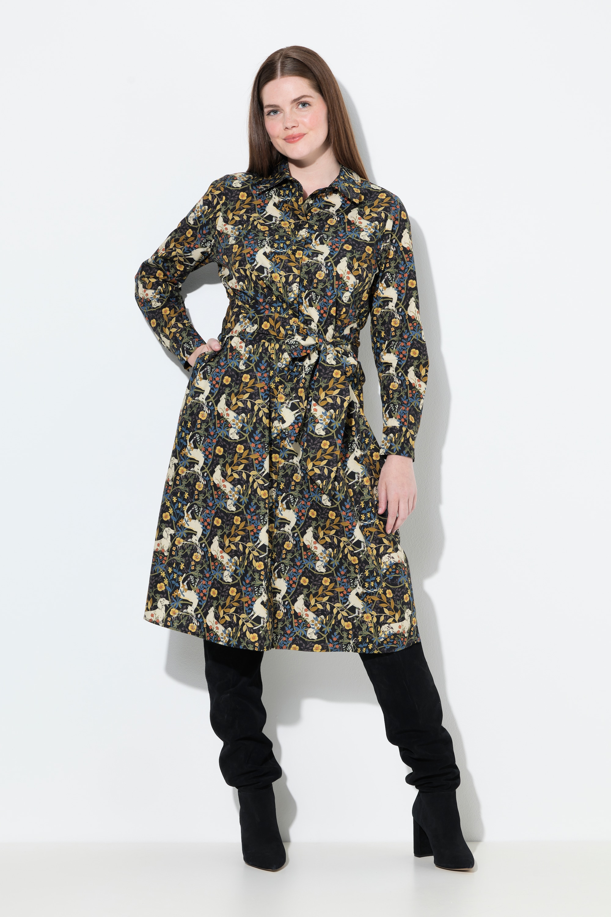 Robe chemisier, motif hiboux, ULLA POPKEN