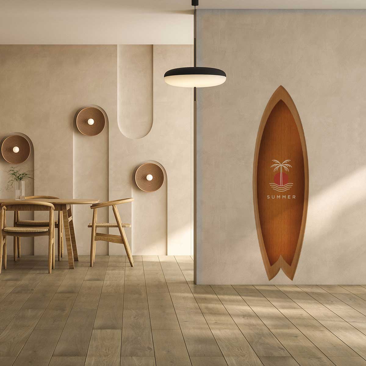 Planche de surf deco Summer Lines, HEXOA