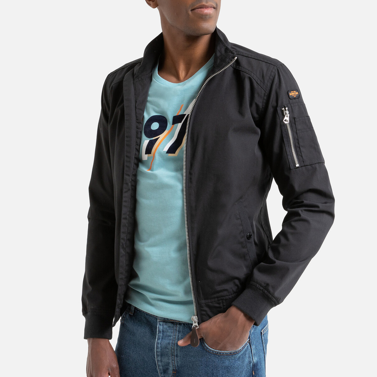 Image of Kenny Zip-Up Jacket with High Neck