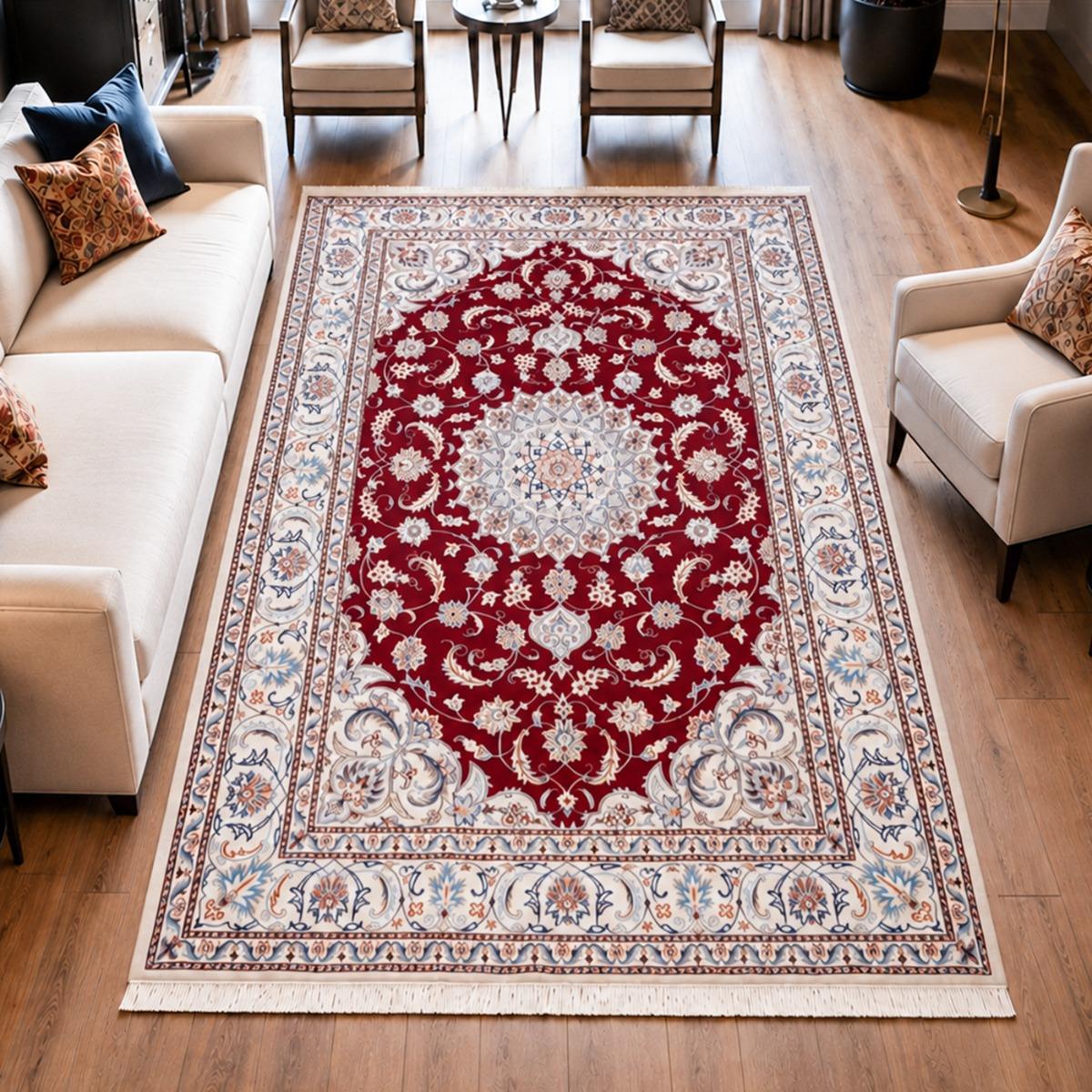 Tapis d'orient, motif oriental, noué à la main, NAIN 12, UN AMOUR DE TAPIS