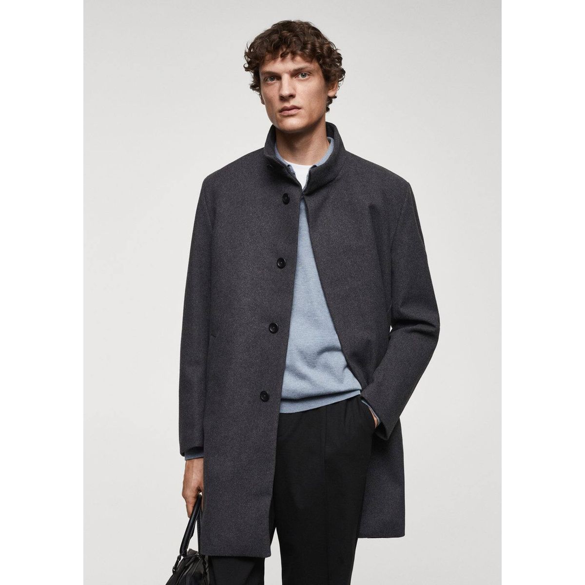 Manteau homme best sale gris chiné