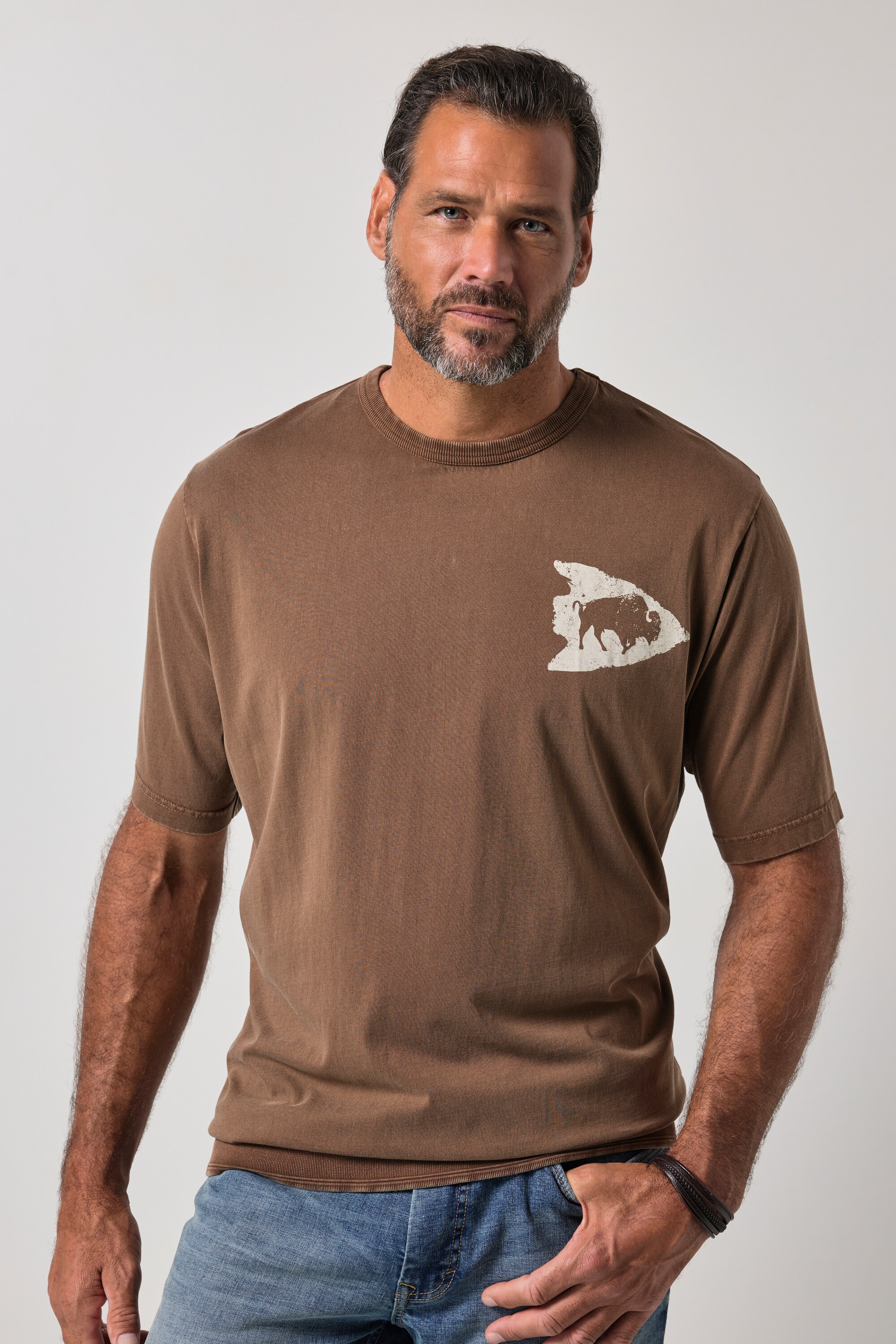 T-shirt esprit vintage, ventre confort, JP1880