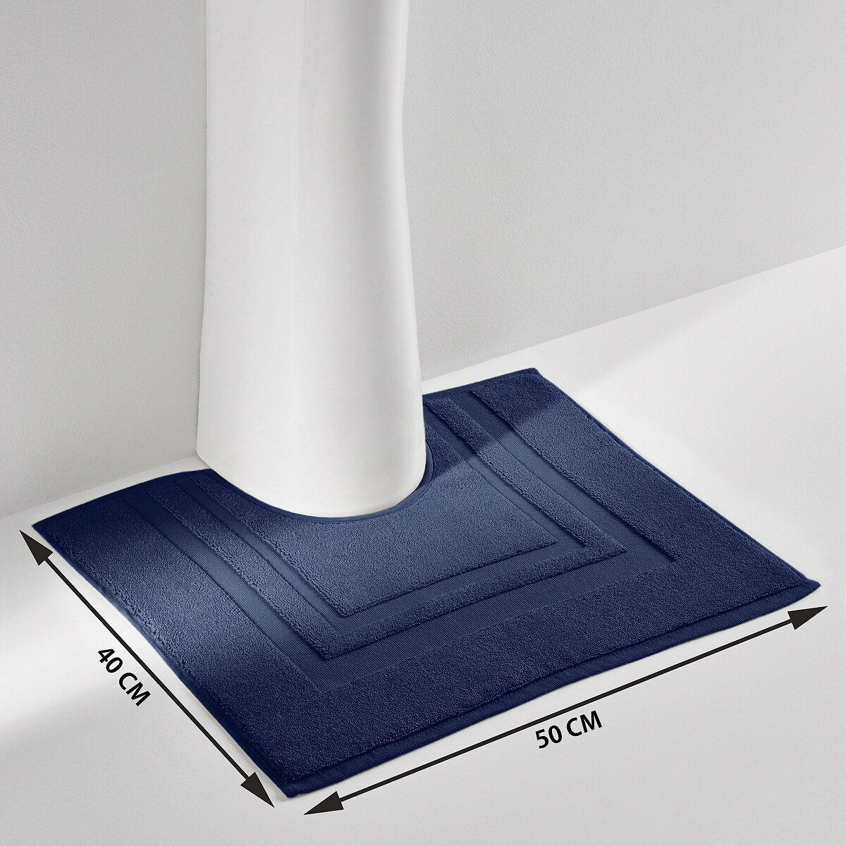 Gant de toilette en Marine Style Laver Gant Blanc Avec Bleu Ancre 600 g/m² 