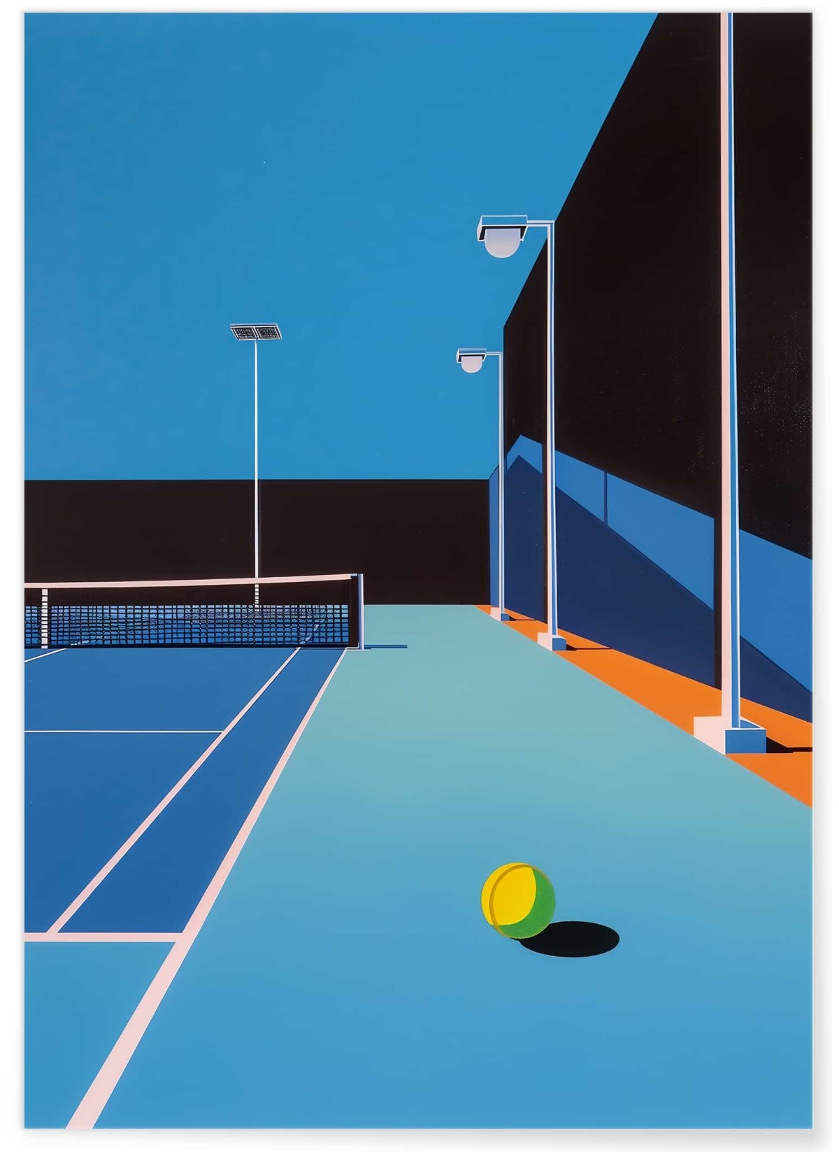 Affiche Tennis minimaliste, L'AFFICHERIE