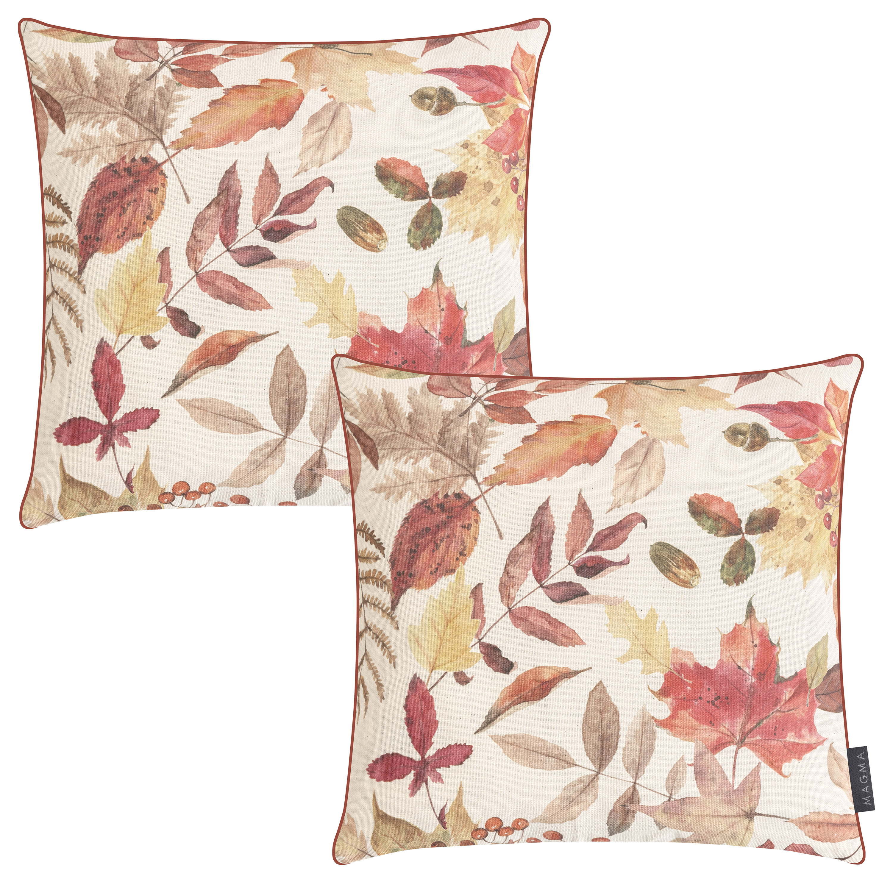 Lot de 2 housses de coussin motif floral FOLIA, MAGMA HEIMTEX